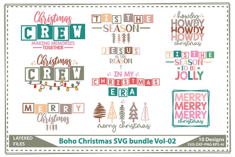 Boho Christmas SVG bundle Vol-02 SVG shah alam 