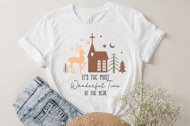 Boho Christmas SVG PNG, It's the most wonderful tme of the year SVG FiveStarCrafting 