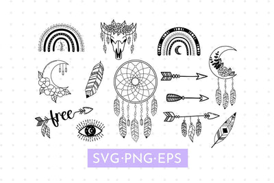 Boho Clipart Bundle SVG MaiaLunaDesign 