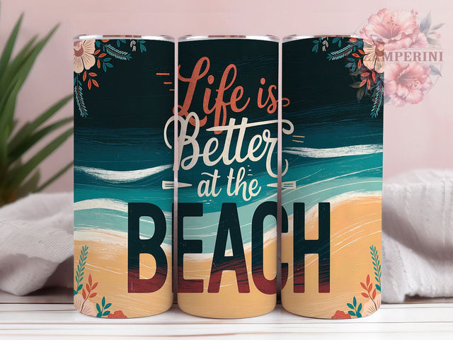 Boho Coastal Beach Life Tumbler, Ocean Boho Design, 20oz Beach Wrap, Coastal Vibes Tumbler, Boho Beach Sublimation, Seaside Life Tumbler, Ocean Lover Tumbler Sublimation Li Zamperini 