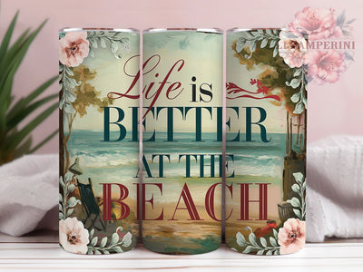 Boho Coastal Beach Life Tumbler, Ocean Boho Design, 20oz Beach Wrap, Coastal Vibes Tumbler, Boho Beach Sublimation, Seaside Life Tumbler, Ocean Lover Tumbler Sublimation Li Zamperini 