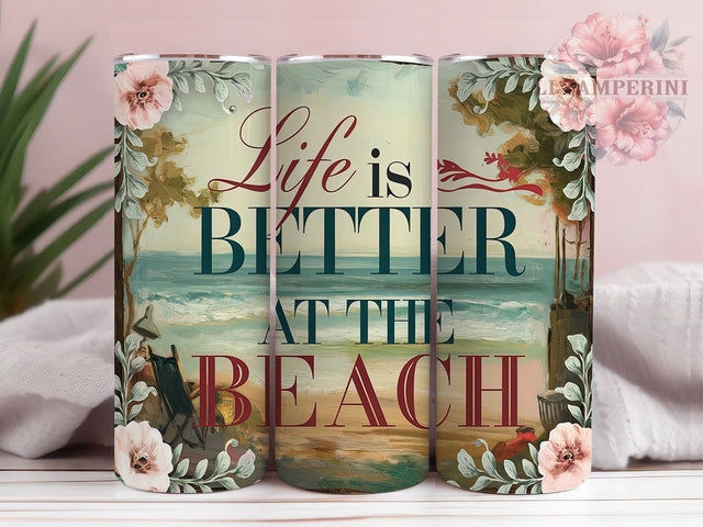 Boho Coastal Beach Life Tumbler, Ocean Boho Design, 20oz Beach Wrap, Coastal Vibes Tumbler, Boho Beach Sublimation, Seaside Life Tumbler, Ocean Lover Tumbler Sublimation Li Zamperini 
