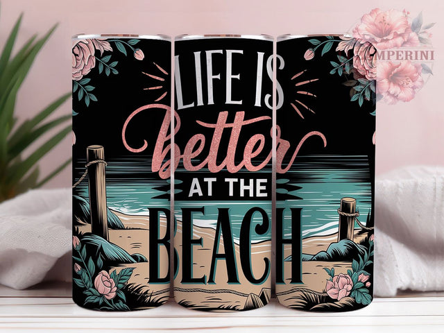 Boho Coastal Beach Life Tumbler, Ocean Boho Design, 20oz Beach Wrap, Coastal Vibes Tumbler, Boho Beach Sublimation, Seaside Life Tumbler, Ocean Lover Tumbler Sublimation Li Zamperini 