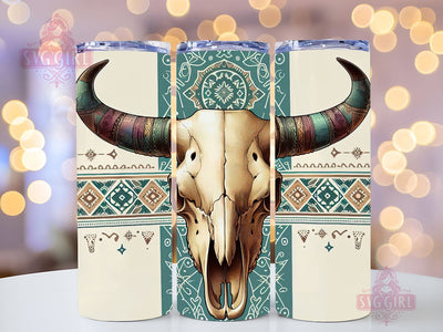 Boho Cow Skull Tumbler Wrap, 20 oz Tumbler Sublimation Designs, Country Tumbler Wrap, Western Tumbler, Cowhide PNG, Country Girl Tumbler Sublimation SvggirlplusArt 