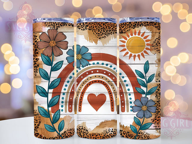Boho Cowgirl Leopard Western Tumbler, Leopard Print Tumbler, Western Style Tumbler, 20oz Sublimation Wrap, Cowgirl Tumbler Design, Boho Western Tumbler, Animal Print Tumbler Wrap Sublimation SvggirlplusArt 