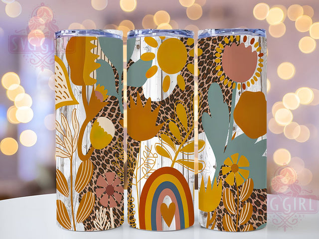 Boho Cowgirl Leopard Western Tumbler, Leopard Print Tumbler, Western Style Tumbler, 20oz Sublimation Wrap, Cowgirl Tumbler Design, Boho Western Tumbler, Animal Print Tumbler Wrap Sublimation SvggirlplusArt 