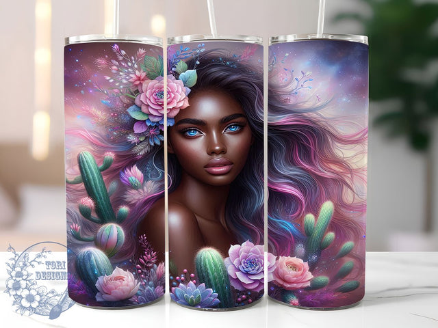 Boho Desert Cactus Woman Tumbler, Western Tumbler Design, 20Oz Sublimation, Desert Woman Art, Boho Cactus Printable, Southwestern Tumbler Wrap, Desert Theme Design Sublimation ToriDesigns 