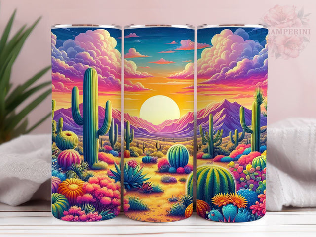 Boho Desert Landscape 20oz Tumbler Wrap PNG, Boho Tumbler Png, Straight & Tapered Tumbler Wrap, Instant Digital Download Sublimation Li Zamperini 