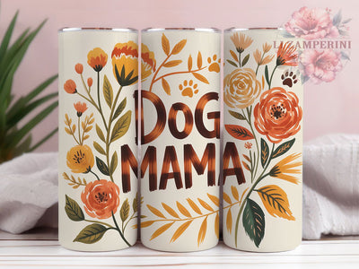Boho Dog Mama 20oz Tumbler, Boho Dog Mama Quote, Floral Dog Lover Wrap, Pet Lover Gift, 20oz Tumbler Wrap, Sublimation Design PNG, Cute Boho Dog Wrap Sublimation Li Zamperini 