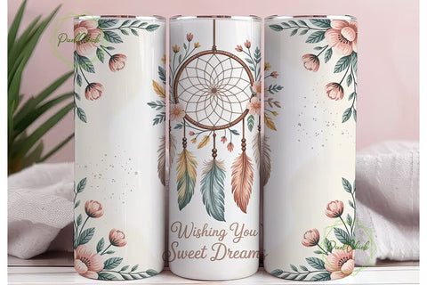 Boho Dream Catcher 20oz Tumbler Wrap Sublimation PixelChick 