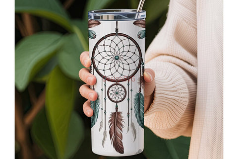 Boho Dreamcatcher 20oz Tumbler Wrap Sublimation DesignSVG 