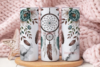 Boho Dreamcatcher 20oz Tumbler Wrap Sublimation DesignSVG 