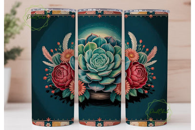 Boho Dreamcatcher Floral 20oz Tumbler Sublimation PixelChick 