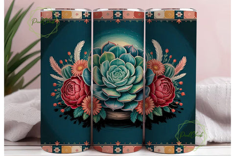 Boho Dreamcatcher Floral 20oz Tumbler Sublimation PixelChick 