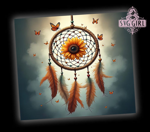 Boho Dreamcatcher Inspirational Tumbler, Dreamcatcher Drinkware, Sublimation Tumbler, Bohemian Decor, Tribal Design Tumbler, Personalized Cup, Inspirational Gift Tumbler Sublimation SvggirlplusArt 