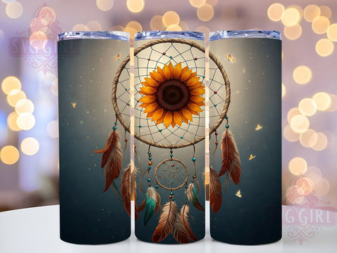 Boho Dreamcatcher Inspirational Tumbler, Dreamcatcher Drinkware, Sublimation Tumbler, Bohemian Decor, Tribal Design Tumbler, Personalized Cup, Inspirational Gift Tumbler Sublimation SvggirlplusArt 