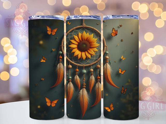 Boho Dreamcatcher Inspirational Tumbler, Dreamcatcher Drinkware, Sublimation Tumbler, Bohemian Decor, Tribal Design Tumbler, Personalized Cup, Inspirational Gift Tumbler Sublimation SvggirlplusArt 