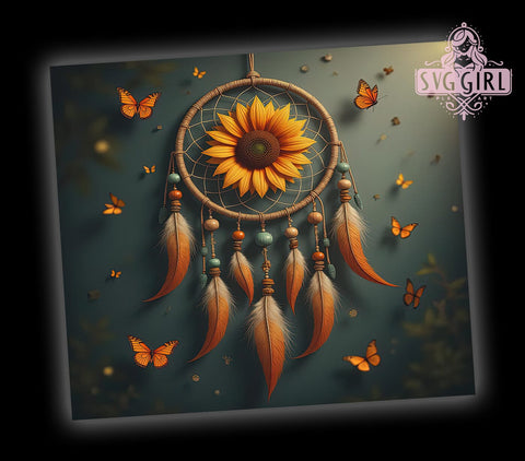 Boho Dreamcatcher Inspirational Tumbler, Dreamcatcher Drinkware, Sublimation Tumbler, Bohemian Decor, Tribal Design Tumbler, Personalized Cup, Inspirational Gift Tumbler Sublimation SvggirlplusArt 