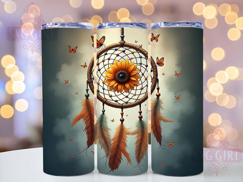 Boho Dreamcatcher Inspirational Tumbler, Dreamcatcher Drinkware, Sublimation Tumbler, Bohemian Decor, Tribal Design Tumbler, Personalized Cup, Inspirational Gift Tumbler Sublimation SvggirlplusArt 
