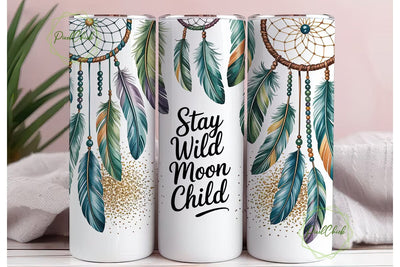 Boho Dreamcatcher Tumbler Wrap Sublimation PixelChick 