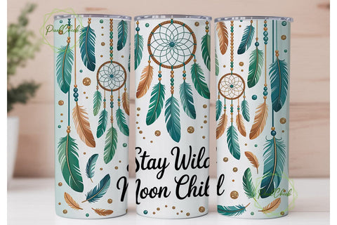 Boho Dreamcatcher Tumbler Wrap Sublimation PixelChick 