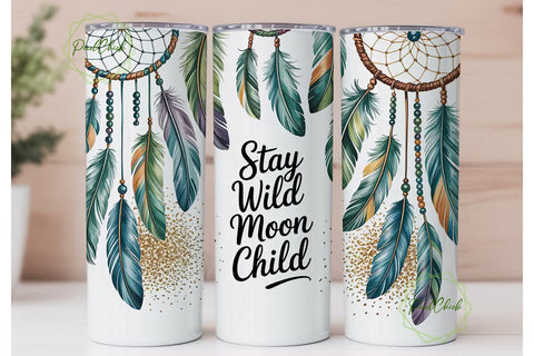 Boho Dreamcatcher Tumbler Wrap Sublimation PixelChick 
