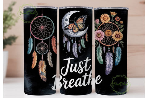 Boho Dreamcatcher Tumbler Wrap Sublimation PixelChick 