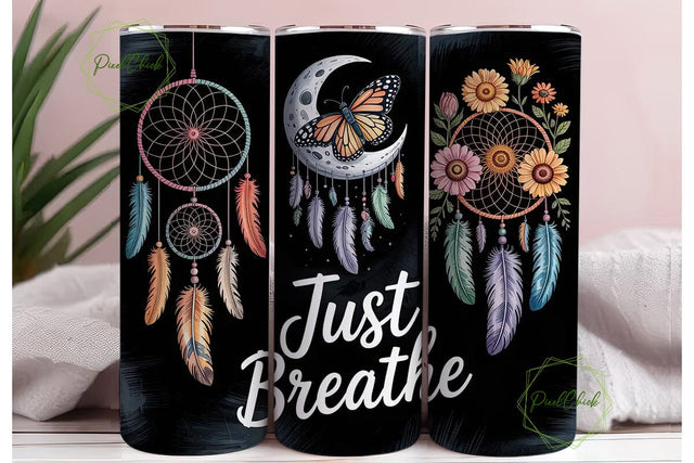 Boho Dreamcatcher Tumbler Wrap Sublimation PixelChick 
