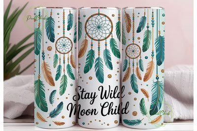 Boho Dreamcatcher Tumbler Wrap Sublimation PixelChick 