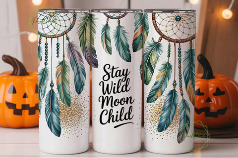 Boho Dreamcatcher Tumbler Wrap Sublimation PixelChick 