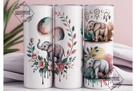 Boho Elephant Dreamcatcher 20oz Tumbler Sublimation sassyprint 