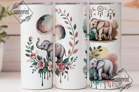 Boho Elephant Dreamcatcher 20oz Tumbler Sublimation sassyprint 