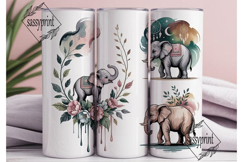 Boho Elephant Dreamcatcher 20oz Tumbler Sublimation sassyprint 