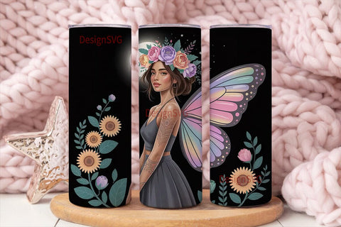 Boho Fairy 20oz Tumbler Design Sublimation DesignSVG 