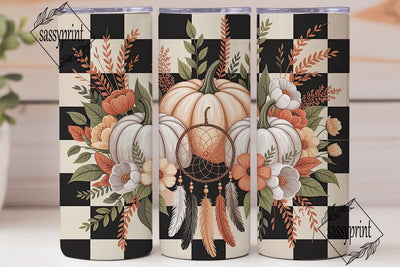 Boho Fall Dreamcatcher 20oz Tumbler Wrap Sublimation sassyprint 