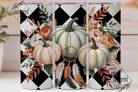 Boho Fall Dreamcatcher 20oz Tumbler Wrap Sublimation sassyprint 