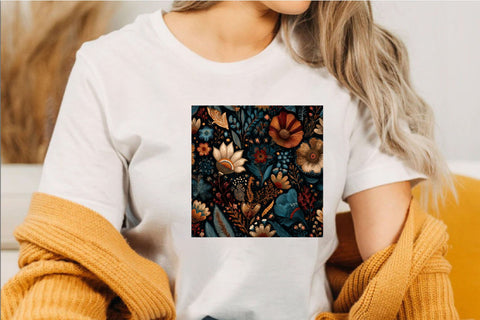 Boho Fall Seamless Pattern Digital Pattern SVGArt 