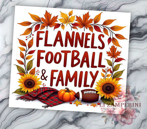 Boho Fall Tumbler, Rustic Thanksgiving Decor, Football Family Gift, 20oz Sublimation Wrap, Flannel Print Tumbler, Autumn Drinkware, Family Thanksgiving Design Sublimation Li Zamperini 