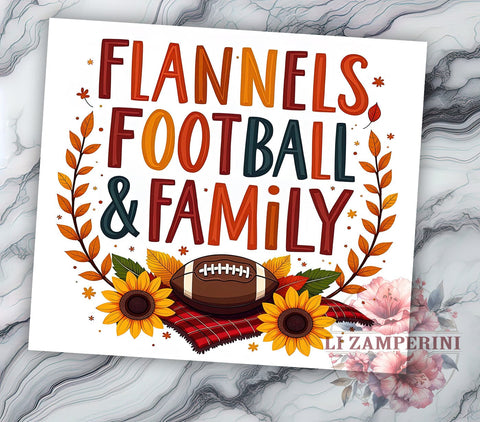 Boho Fall Tumbler, Rustic Thanksgiving Decor, Football Family Gift, 20oz Sublimation Wrap, Flannel Print Tumbler, Autumn Drinkware, Family Thanksgiving Design Sublimation Li Zamperini 