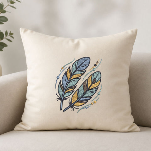 Boho Feather Machine Embroidery Design – Tribal Feather Embroidery File, Bohemian Nature Design Embroidery/Applique DESIGNS PatternFeed8 