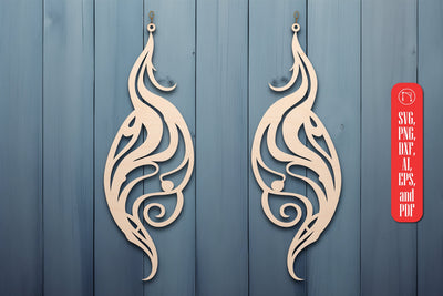 Boho Feather Shape Wood Earring SVG SVG MD JOYNAL ABDIN 