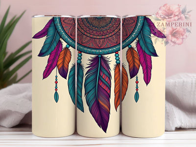 Boho Feather Tumbler, Western Sublimation Wrap, 20oz Drinkware Design, Rustic Bohemian Art, Feather Tumbler Design, Country Style Wrap, Digital Download Sublimation Li Zamperini 