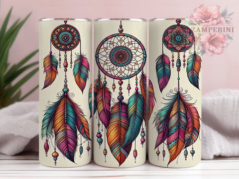 Boho Feather Tumbler, Western Sublimation Wrap, 20oz Drinkware Design, Rustic Bohemian Art, Feather Tumbler Design, Country Style Wrap, Digital Download Sublimation Li Zamperini 