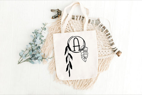 Boho Fern Monogram Font Dm Letter Studio 