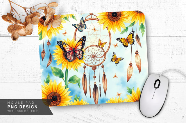 Boho Floral Escape Mousepad Sublimation Regulrcrative 