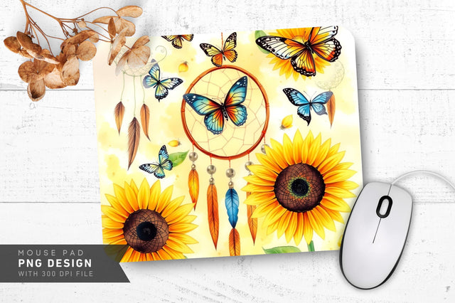 Boho Floral Escape Mousepad Sublimation Regulrcrative 