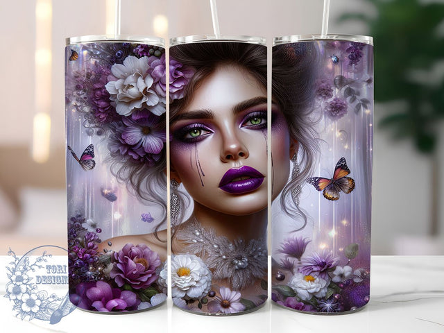 Boho Floral Girl Power Tumbler, Woman Tumbler Wrap, 20oz Sublimation, Flower Cup Design, Feminine Drinkware, Boho Floral Tumbler, Girl Power Cup Sublimation ToriDesigns 