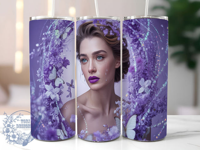 Boho Floral Girl Power Tumbler, Woman Tumbler Wrap, 20oz Sublimation, Flower Cup Design, Feminine Drinkware, Boho Floral Tumbler, Girl Power Cup Sublimation ToriDesigns 