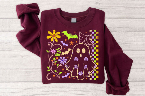 Boho Floral Halloween Ghost SVG, Boo SVG SVG SVG Studio 