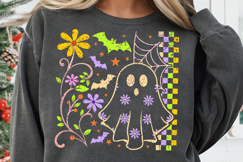 Boho Floral Halloween Ghost SVG, Boo SVG SVG SVG Studio 